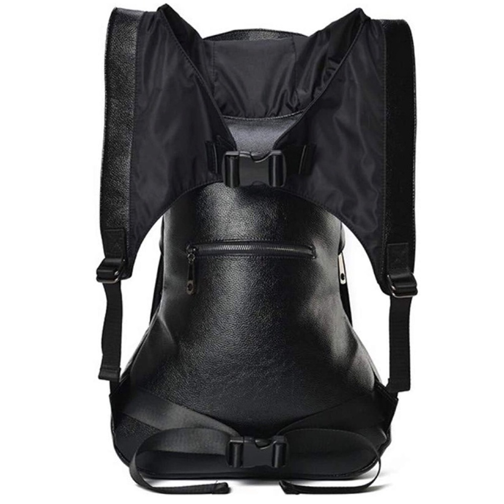 3D Skull Leather Backpack Rivets with Hood Cap - Picture 3 of 8